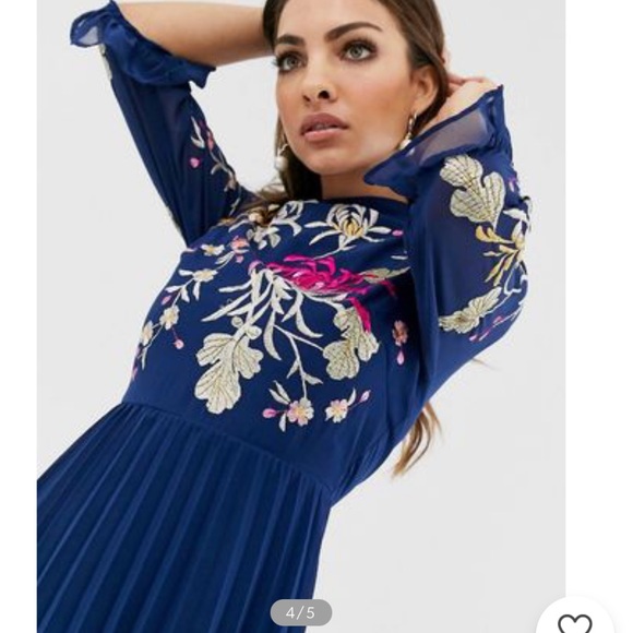 ASOS Embroidery Ruffle Dress - Picture 3 of 8